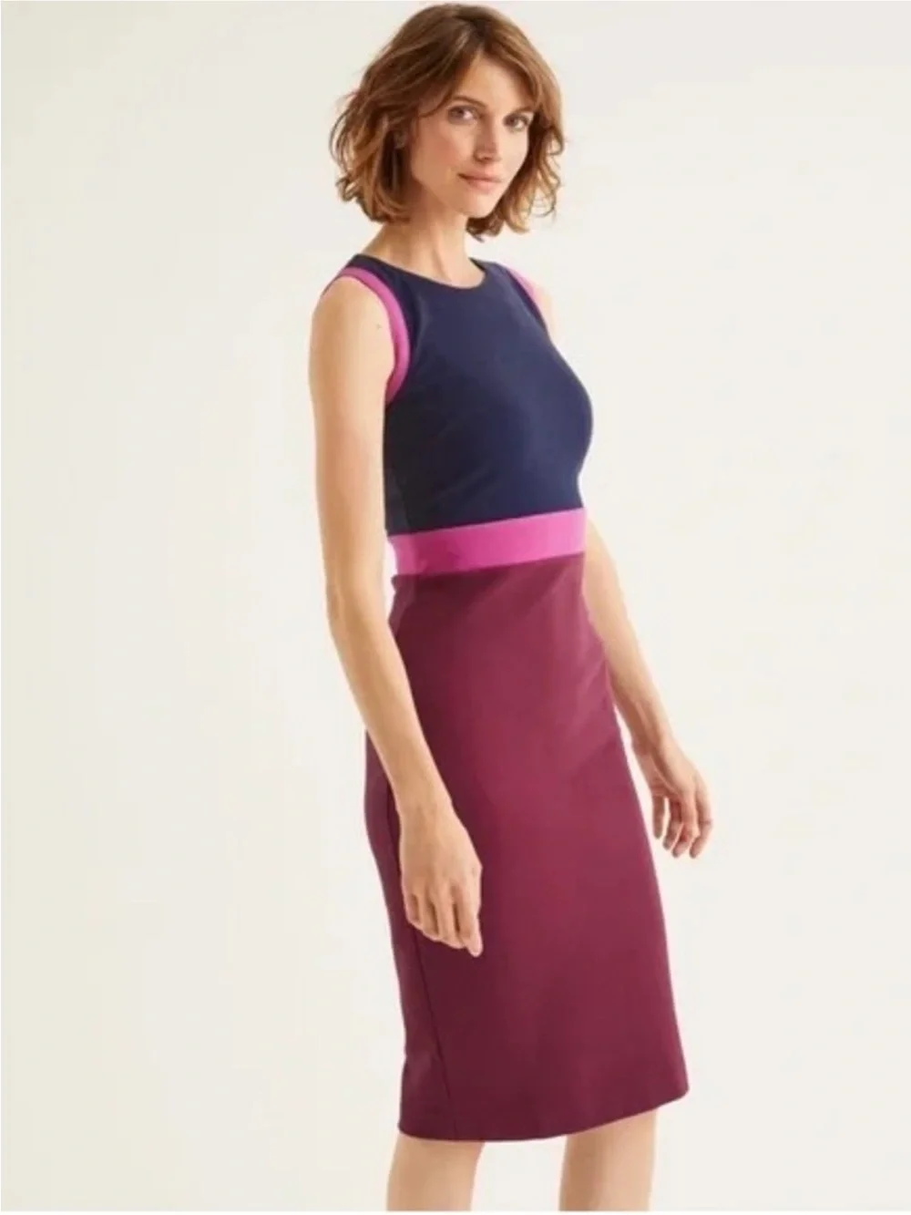 Boden Cecilia Ottoman Colorblock Sheath Dress